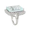 Image 3 : 14KT White Gold 30.70ct Aquamarine and Diamond Ring