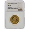 Image 1 : 1918 20 Pesos Mexico Gold Coin NGC Graded MS62