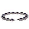 Image 3 : 14KT White Gold 13.85ctw Sapphire and Diamond Bracelet