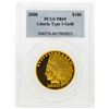Image 1 : 2000 $100 Liberia Type 1 Gold Coin PCGS PR69