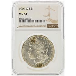 1904-O $1 Morgan Silver Dollar NGC Graded MS64