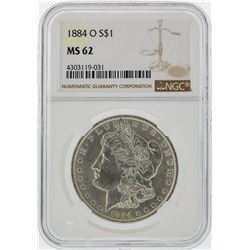 1884-O $1 Morgan Silver Dollar NGC Graded MS62