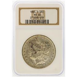 1885-O $1 Morgan Silver Dollar NGC Graded MS64
