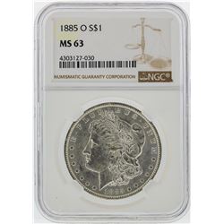 1885-O $1 Morgan Silver Dollar NGC Graded MS63