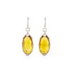 Image 1 : 14KT Yellow Gold 37.46ctw Citrine and Diamond Dangle Earrings