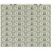 Image 1 : Rare 1981 $1 Uncut Sheet with Mismatch Serial Error
