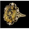 Image 1 : 14KT Yellow Gold 8.44ct Citrine and Diamond Ring
