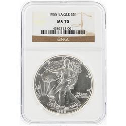 1988 $1 American Silver Eagle Coin NGC Graded MS70