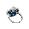Image 3 : 14KT White Gold 0.47ctw Turquoise and Diamond Ring