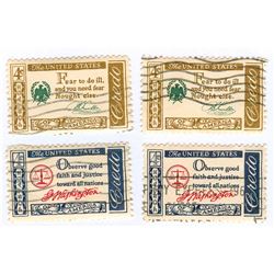 1960-1961 United States Credo Postage Stamps Lot of 4