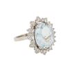 Image 1 : 14KT White Gold 5.71ct Aquamarine and Diamond Ring