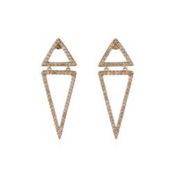 14KT Rose Gold 0.90ctw Diamond Earrings