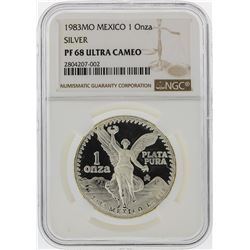 1983MO Mexican Libertad Silver Coin NGC PF68 Ultra Cameo