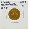 Image 1 : 1859-A France Napoleon III 20 Franc Gold Coin