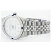 Image 8 : Mens Rolex Stainless Steel Diamond and Sapphire Datejust Wristwatch