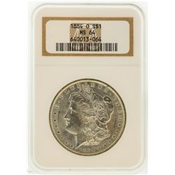 1884-O $1 Morgan Silver Dollar NGC Graded MS64