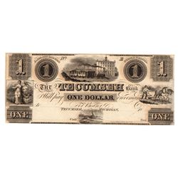 1800s $1 The Tecumseh Bank Obsolete Bank Note