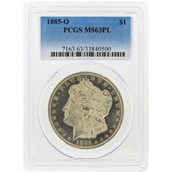 1885-O $1 Morgan Silver Dollar PCGS Graded MS63PL
