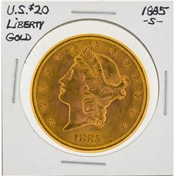 1885-S $20 Liberty Head Double Eagle Gold Coin