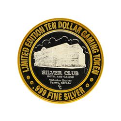 Silver Club $10 Casino Gaming Token .999 Silver Limited Edition