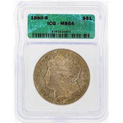 1880-S $1 Morgan Silver Dollar ICG Graded MS64