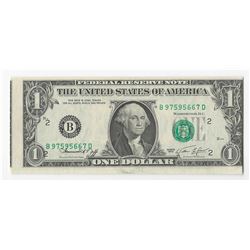 1974 $1 Federal Reserve Note ERROR Misalignment