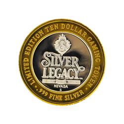 Silver Legacy $10 Casino Gaming Token .999 Silver Limited Edition