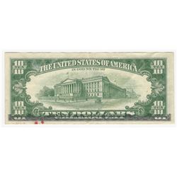 1963-A $10 Federal Reserve Note ERROR Partial Offset Both Sides