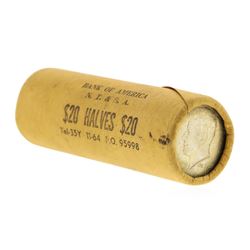 Original Shotgun Roll of (40) 1964 Kennedy Half Dollar Coins