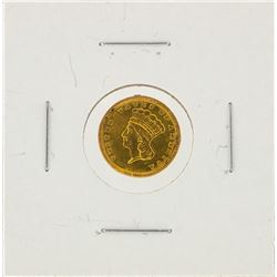 1857 $1 Indian Princess Head Type 3 Gold Coin