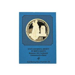Bismarck, N.D. Centennial Commemorative Sterling Silver Proof Medal