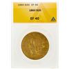 Image 1 : 1860 $20 Liberty Head Double Eagle Gold Coin ANACS EF40