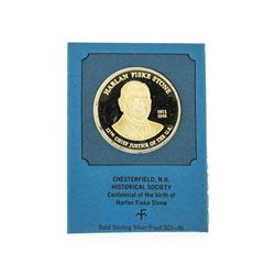 Chesterfield, N.H. Historical Society Sterling Silver Proof Medal