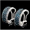 Image 2 : 14K White Gold 3.28ctw Diamond Earrings