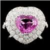Image 1 : 18K Gold 2.43ct Sapphire & 1.73ctw Diamond Ring