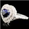 Image 2 : 18K Gold 2.55ct Sapphire & 1.80ctw Diamond Ring