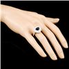 Image 3 : 18K Gold 2.55ct Sapphire & 1.80ctw Diamond Ring