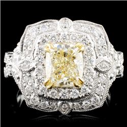 18K Gold 2.82ctw Fancy Diamond Ring