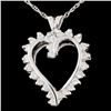 Image 1 : 14K White Gold 0.53ctw Diamond Pendant