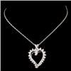 Image 2 : 14K White Gold 0.53ctw Diamond Pendant