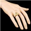 Image 3 : 18K Gold Cats Eye & 1.20ctw Diamond Ring