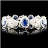 Image 2 : 18K Gold 13.28ct Sapphire & 5.60ctw Diamond Bracel