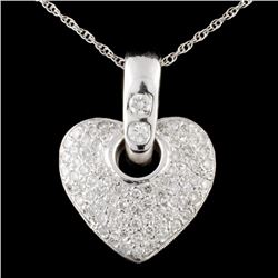 14K White Gold 2.23ctw Diamond Pendant