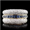 Image 1 : 14K Yellow Gold 0.85ct Sapphire & 1.21ct Diamond R