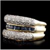Image 2 : 14K Yellow Gold 0.85ct Sapphire & 1.21ct Diamond R