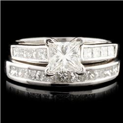 Solid Platinum 3.50ctw Diamond Ring