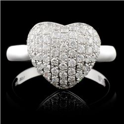 14K White Gold 0.56ctw Diamond Ring