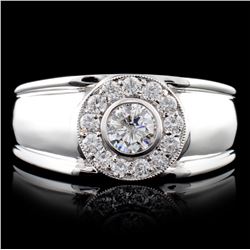 14K White Gold 0.68ctw Diamond Ring