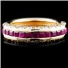 Image 2 : 14K Gold 1.65ctw Ruby & 0.88ctw Diamond Ring