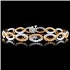 Image 1 : 14K Gold 3.88ctw Fancy Diamond Bracelet